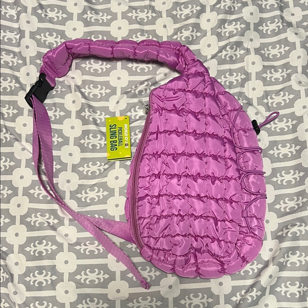 Lavender Quilted Sling Bag